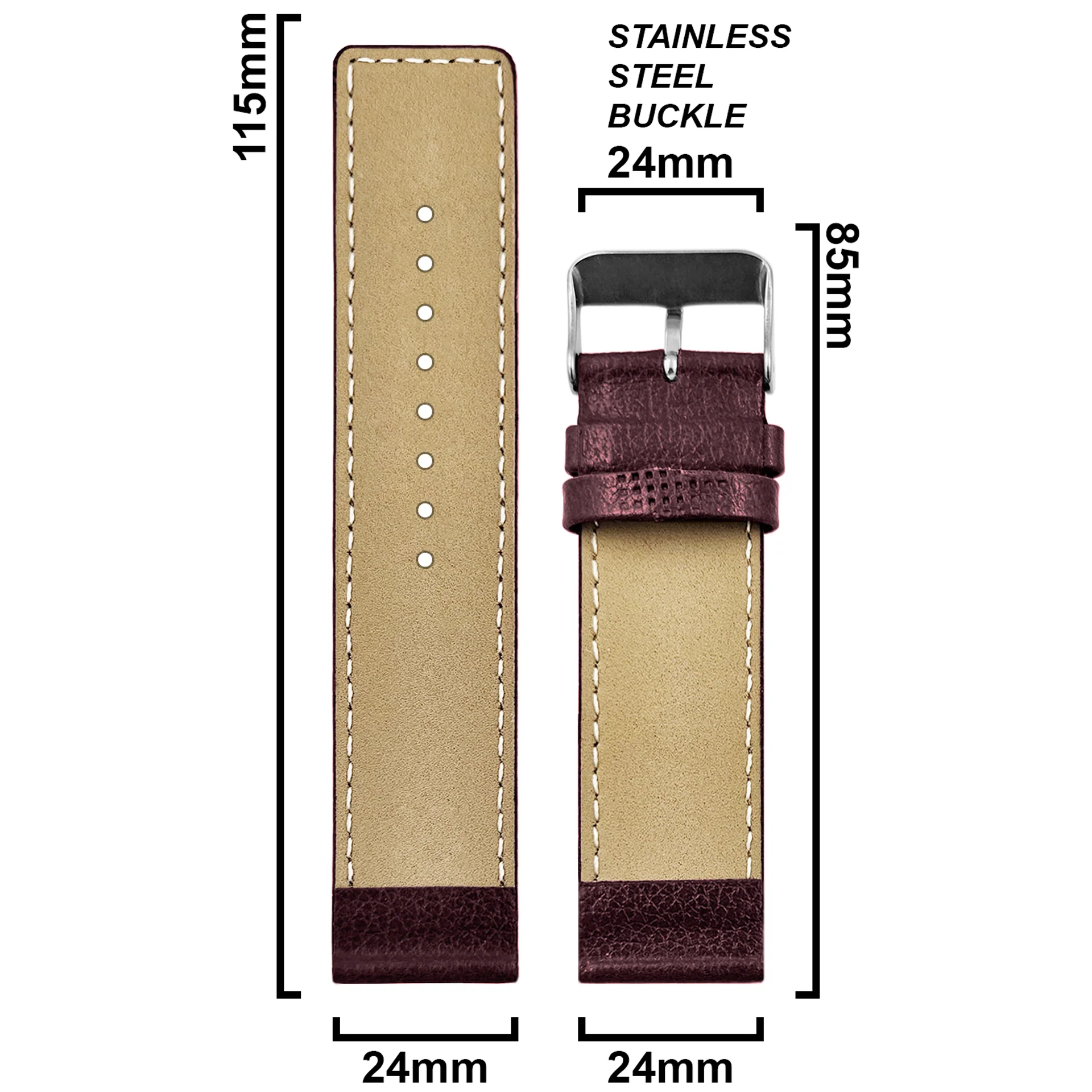 DBLACK [ATOR] PEBBLE DESIGN, THIN LEATHER STRAP - Image 16