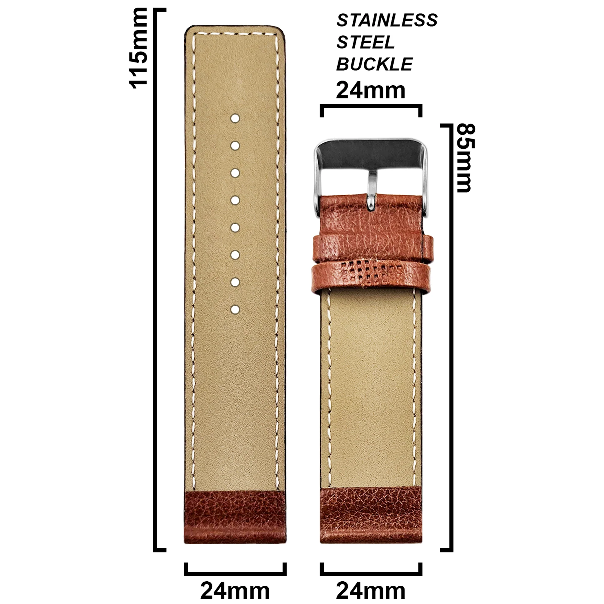 DBLACK [ATOR] PEBBLE DESIGN, THIN LEATHER STRAP - Image 20