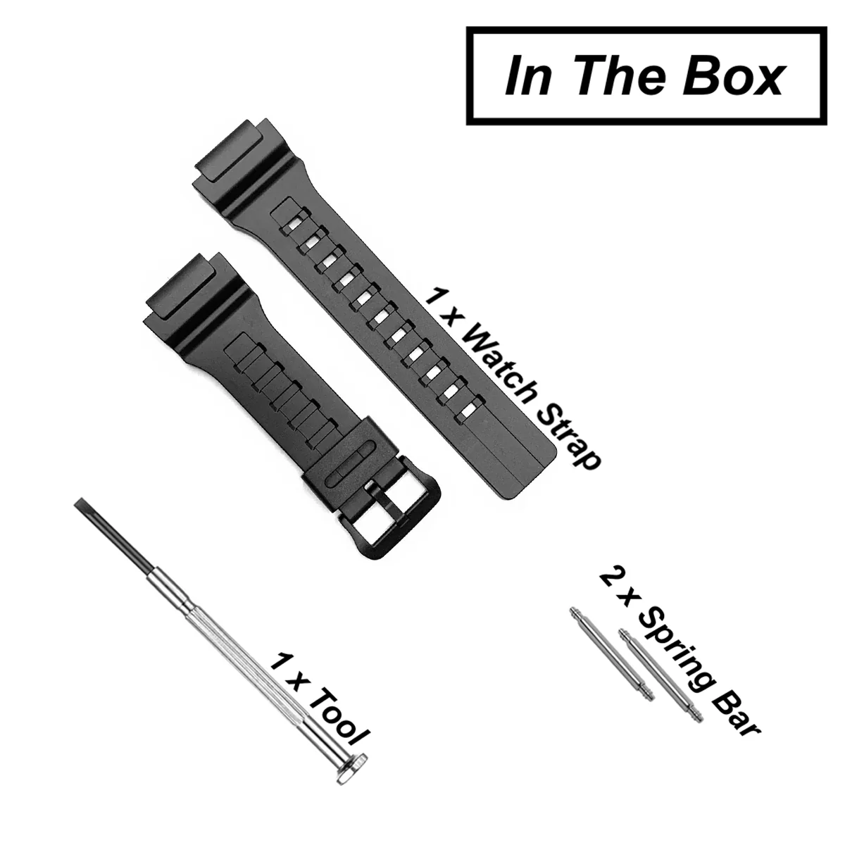 DBLACK [CDS19] RESIN WATCH STRAP // FOR "CASIO" MCW-200H WATCH MODEL - Image 6