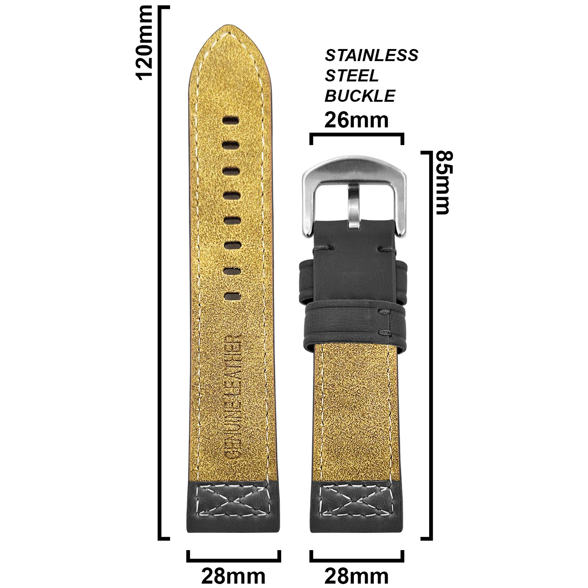 DBLACK [CROXX] THICK STRAP DESIGN, LEATHER STRAP - Image 14