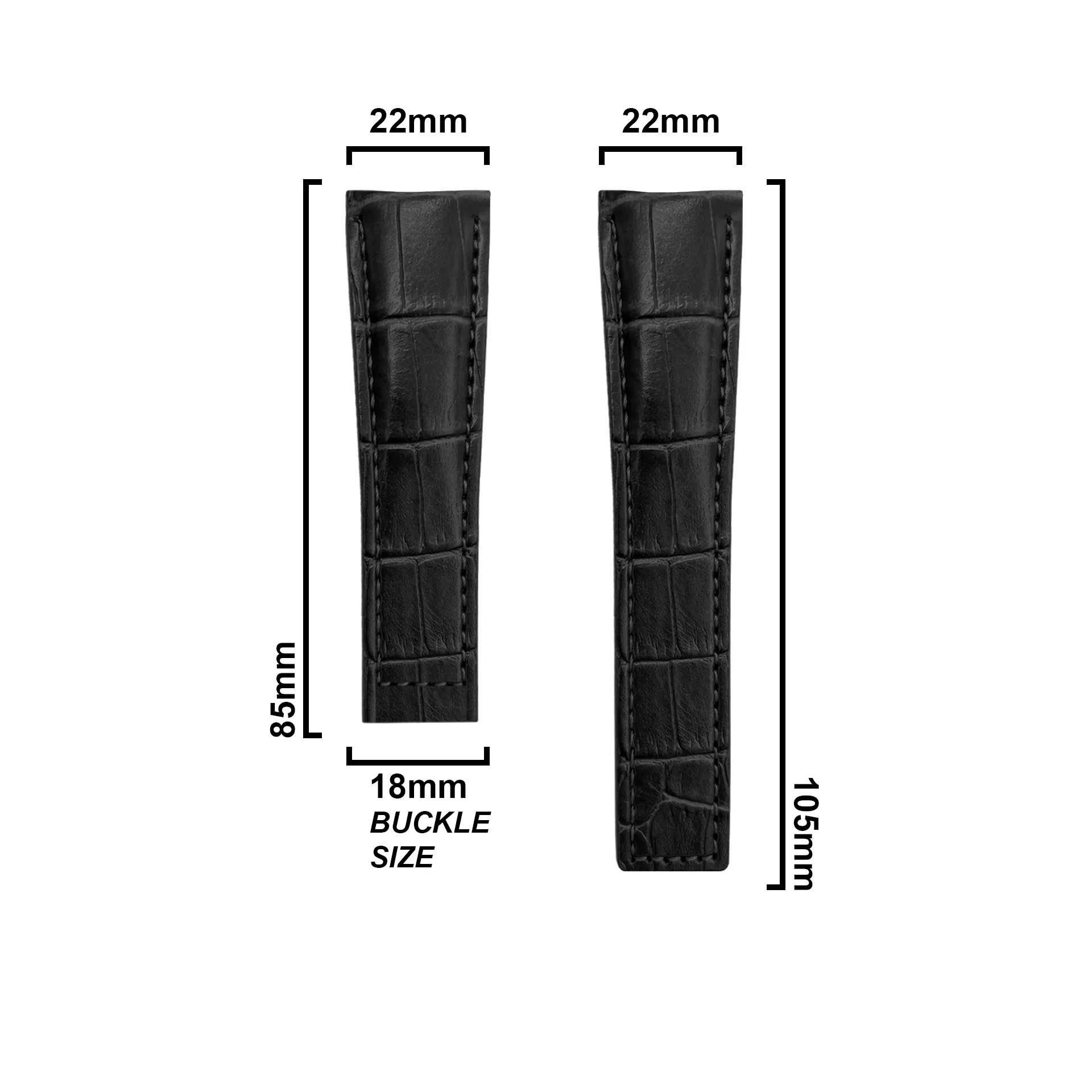 DBLACK [THDS2] CROCO DESIGN, LEATHER STRAP // FOR "TAG HEUER" WATCHES - Image 10