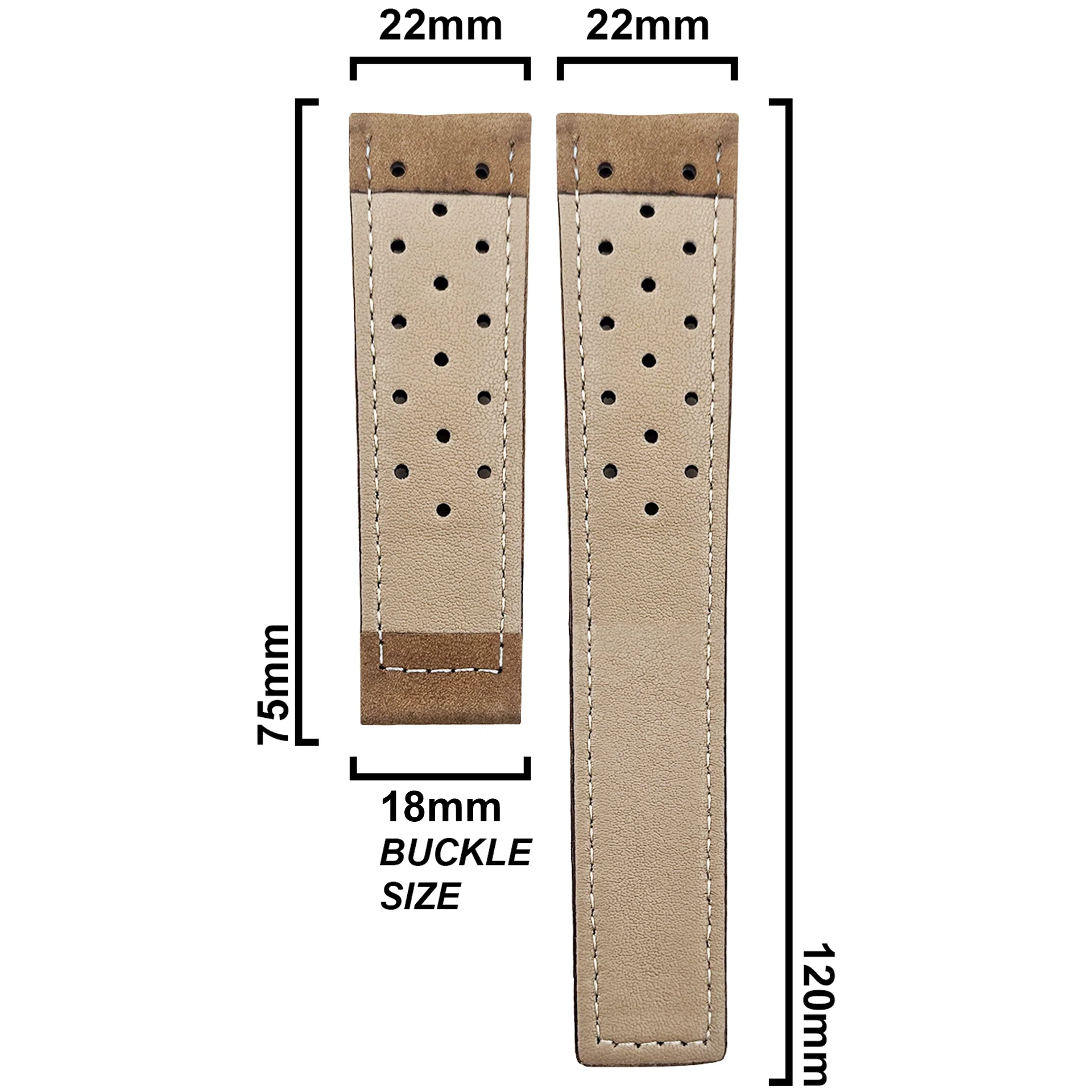 DBLACK [THDS3] HOLE DESIGN, LEATHER STRAP // FOR "TAG HEUER" WATCHES - Image 9
