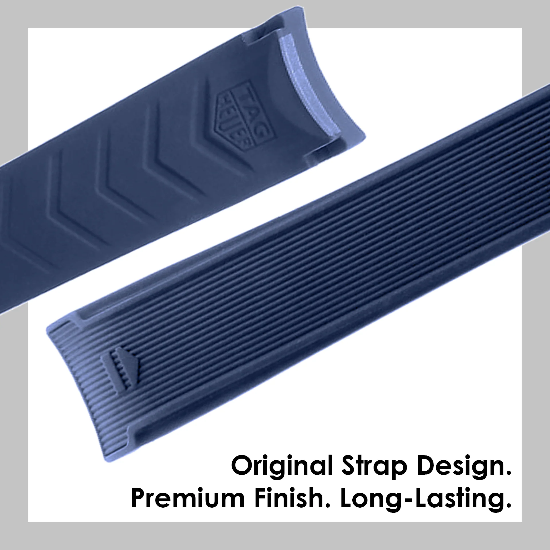 DBLACK [THDS5] 22MM LINE DESIGN, RUBBER STRAP // FOR "TAG HEUER" WATCHES - Image 4