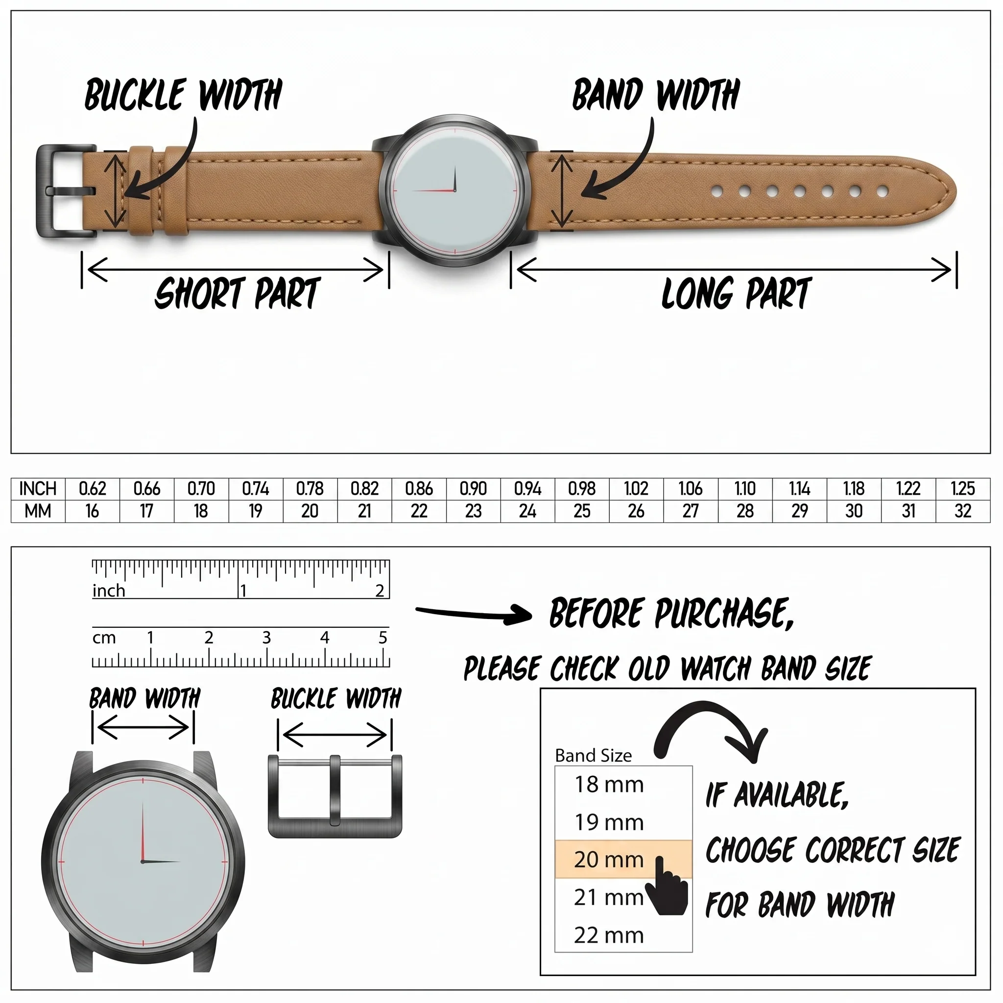 DBLACK [TST2] CROCO DESIGN, LEATHER WATCH STRAP // FOR TISSOT COUTURIER 1853 & OTHER MODELS - Image 12