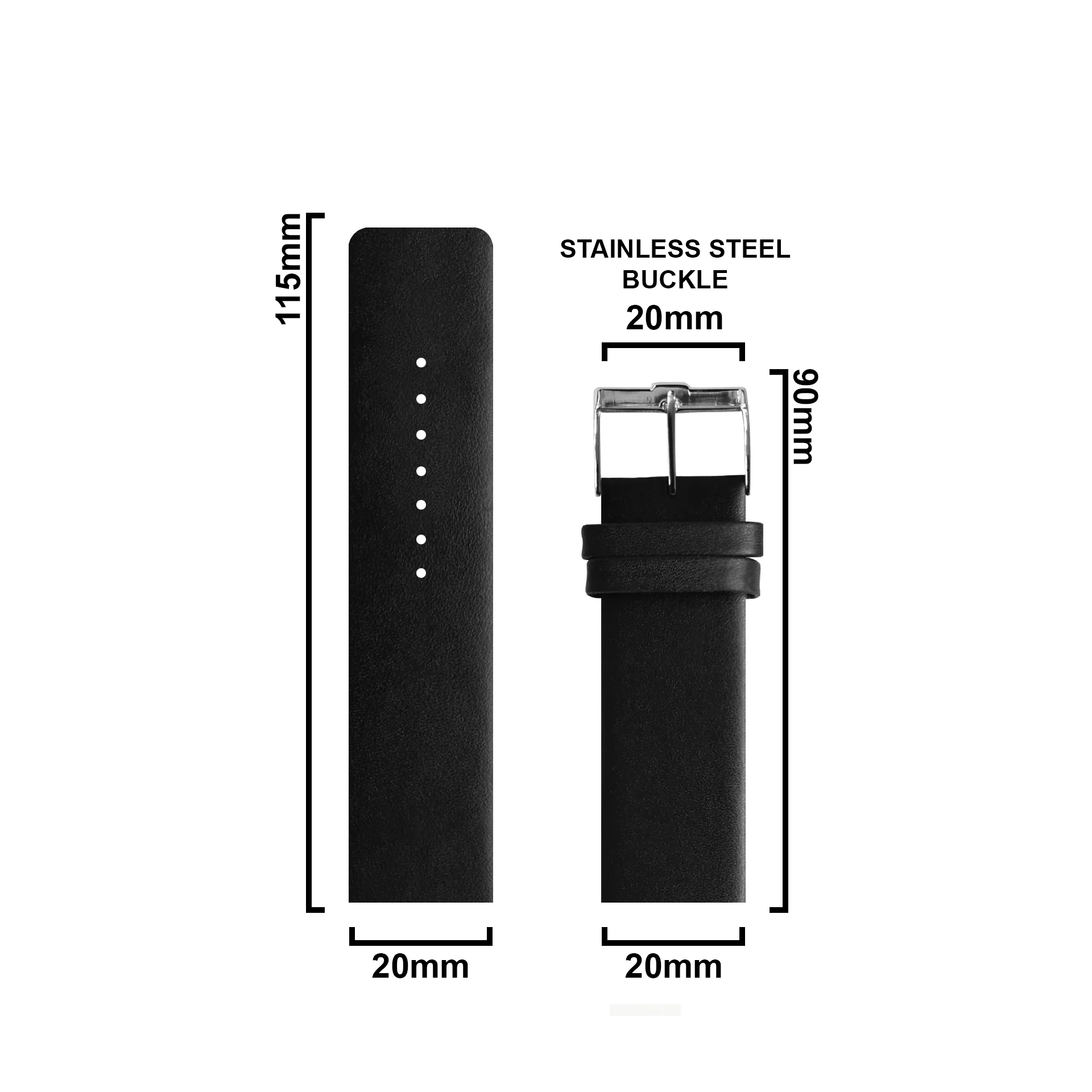 DBLACK [TNDS1] THIN LEATHER STRAP // FOR "TITAN EDGE SLIM" WATCHES - Image 8